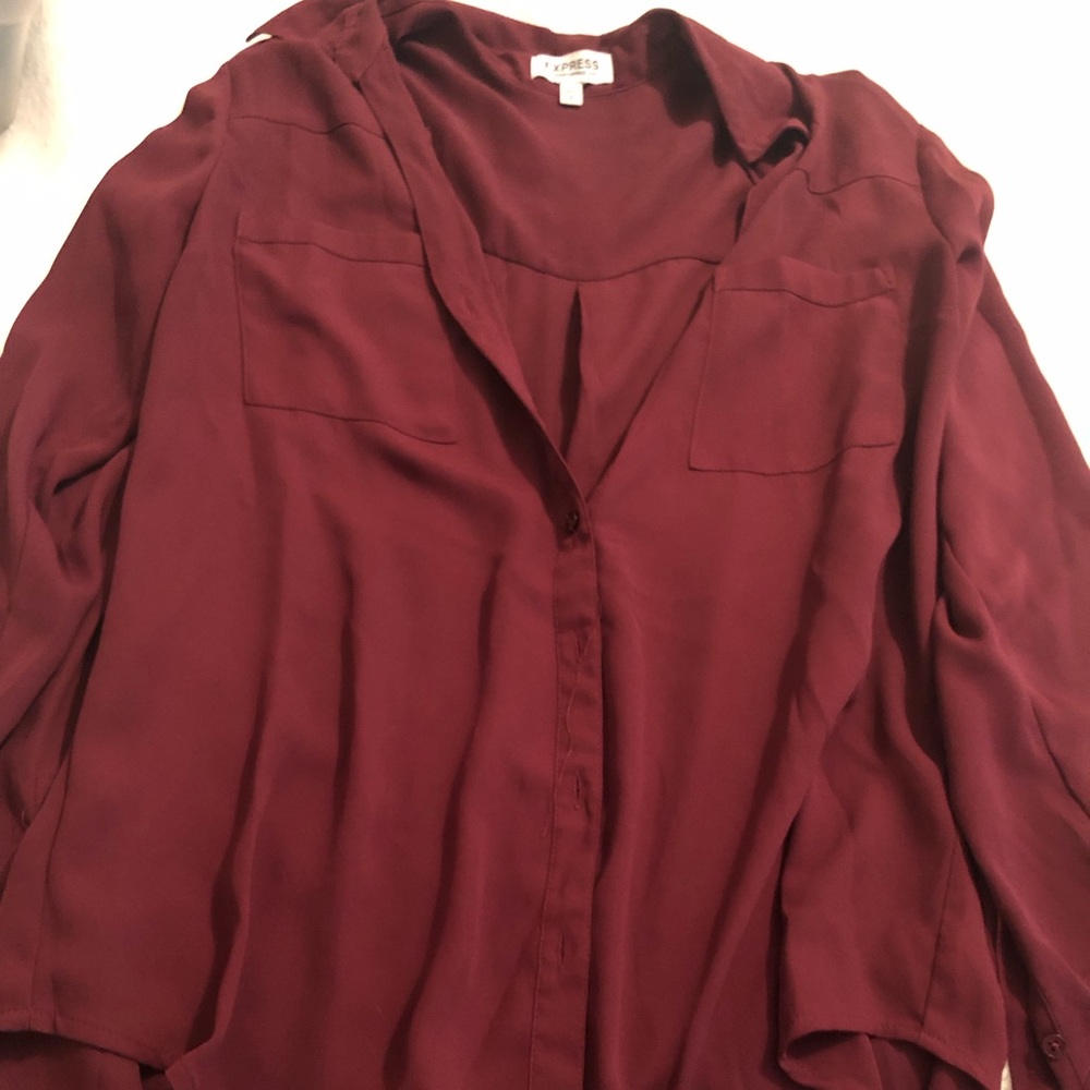 Maroon portofino dress shirt.